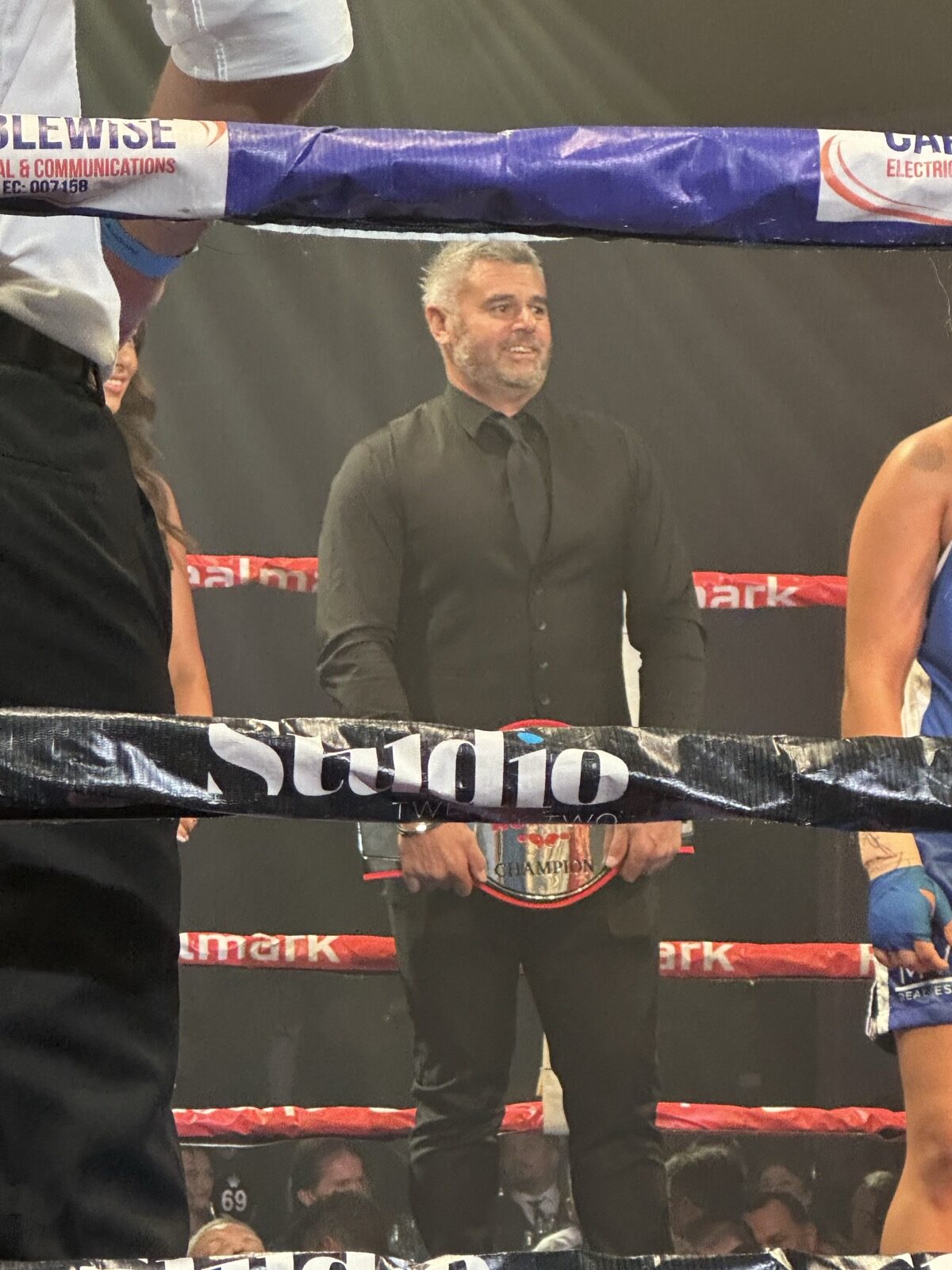 Championship belt presentation at the Perth Corporate Rumble