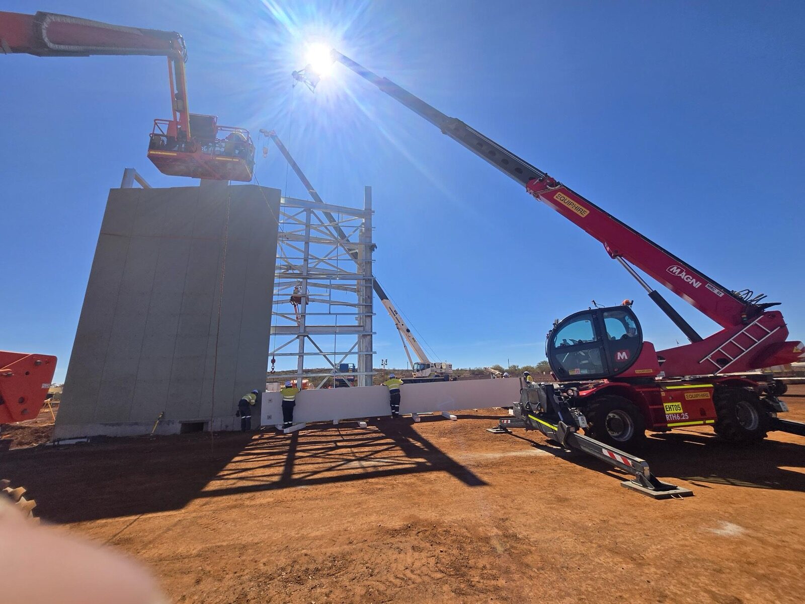 GIS substation construction at Cloudbreak
